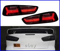Customized VLAND SMOKED LED Tail Lights with Sequential Turn Sig 08-17 Lancer