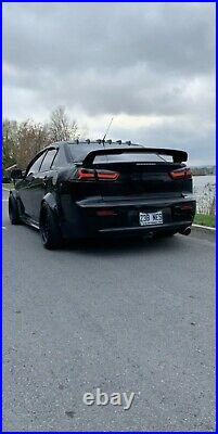 Customized VLAND SMOKED LED Tail Lights with Sequential Turn Sig 08-17 Lancer