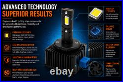 D8S LED Headlight Conversion Bulbs 9000LM 6000K OEM HID Xenon Upgrade Kit