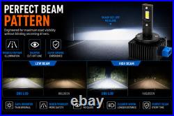 D8S LED Headlight Conversion Bulbs 9000LM 6000K OEM HID Xenon Upgrade Kit