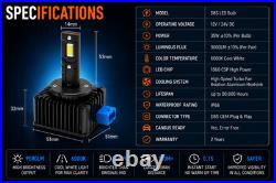 D8S LED Headlight Conversion Bulbs 9000LM 6000K OEM HID Xenon Upgrade Kit
