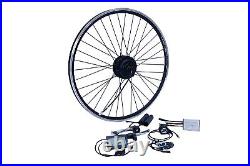 E-Bike Conversion Kit 26 8/9/10 Rear Wheel RWD 36V 350W Disc Waterproof IP65 1-Cable