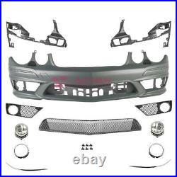 E63 Styled Front Bumper Cover With Fog Lights For 03-09 Mercedes E Class W211