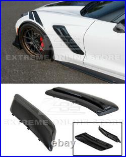 EOS For 14-19 Corvette C7 Z06 ZR1 Style CARBON FLASH Side Fender Grille Vents
