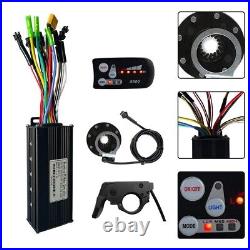 Electric Bike MTB Conversion Kit with 30A Sine Wave Controller and 8 PAS Kit