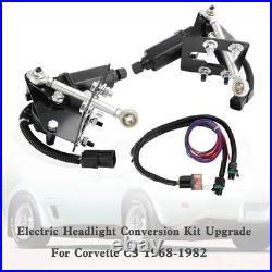 Electric Headlight Conversion Kit Upgrade For Corvette C3 1968-1982 Electric Headlight Conversion Kit Upgrade For Corvette C3 1968-1982