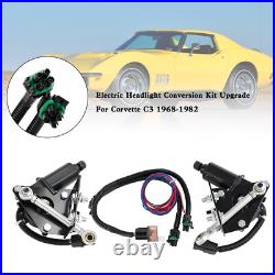 Electric Headlight Conversion Kit Upgrade For Corvette C3 1968-1982 SQ