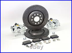 FOR VW GOLF MK7 7.5 GTD TSi REAR BIG BRAKE DISC UPGRADE CONVERSION KIT DRILLED