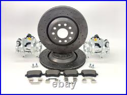 FOR VW GOLF MK7 7.5 GTD TSi REAR BIG BRAKE DISC UPGRADE CONVERSION KIT DRILLED