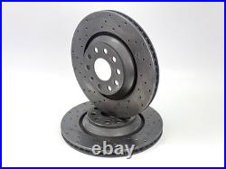 FOR VW GOLF MK7 7.5 GTD TSi REAR BIG BRAKE DISC UPGRADE CONVERSION KIT DRILLED