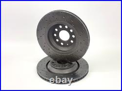 FOR VW GOLF MK7 7.5 GTD TSi REAR BIG BRAKE DISC UPGRADE CONVERSION KIT DRILLED