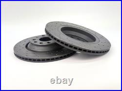 FOR VW GOLF MK7 7.5 GTD TSi REAR BIG BRAKE DISC UPGRADE CONVERSION KIT DRILLED