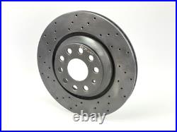FOR VW GOLF MK7 7.5 GTD TSi REAR BIG BRAKE DISC UPGRADE CONVERSION KIT DRILLED