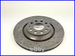 FOR VW GOLF MK7 7.5 GTD TSi REAR BIG BRAKE DISC UPGRADE CONVERSION KIT DRILLED
