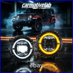 FULL LED Headlights Fits Jeep Wrangler JL & Gladiator 2018-2024 DRL WithDynamic X2