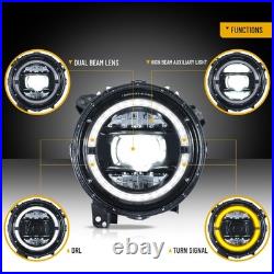 FULL LED Headlights Fits Jeep Wrangler JL & Gladiator 2018-2024 DRL WithDynamic X2