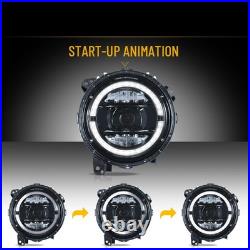 FULL LED Headlights Fits Jeep Wrangler JL & Gladiator 2018-2024 DRL WithDynamic X2
