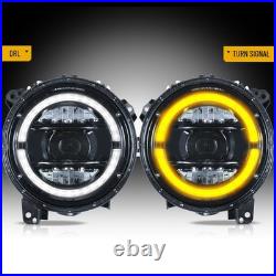 FULL LED Headlights Fits Jeep Wrangler JL & Gladiator 2018-2024 DRL WithDynamic X2