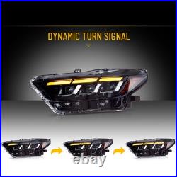 FULL LED Projector Headlights For 2015-2017 Ford Mustang WithStart-UP Animation X2