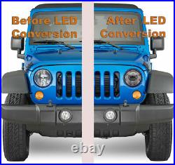 Fit Jeep Wrangler 2007-2017 Jk Headlights Head Lights Lamps Conversion Set
