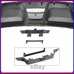 Fits 2015-2017 Mustang GT-350 Style Rear Bumper Diffuser With Dual Exhaust Pipes