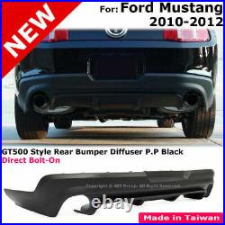 For 10-12 Ford Mustang GT500 PP Black Valance Body Kit Rear Lower Diffuser