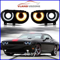 For 2008-2014 Dodge Challenger Fit RHD UK LED Sequential Projector Headlights For 2008-2014 Dodge Challenger Fit RHD UK LED Sequential Projector Headlights