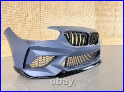 For Bmw 1 Series F20 M2 Competition Conversion Front Bumper With Splitter 2015+