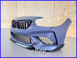 For Bmw 1 Series F20 M2 Competition Conversion Front Bumper With Splitter 2015+