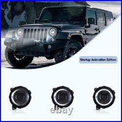 For Jeep Wrangler JL / Gladiator 2018-2024 VLAND Headlights FULL LED withAnimation