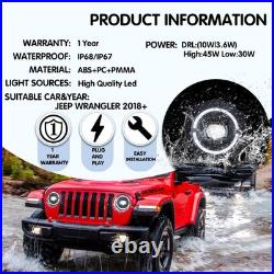 For Jeep Wrangler JL / Gladiator 2018-2024 VLAND Headlights FULL LED withAnimation