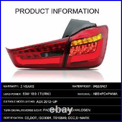 For Mitsubishi ASX Outlander Sport 2012-18 Smoked LED Tail Lights with Sequential