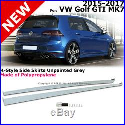For VW Golf GTI 15-17 MK7 VII R Style Side Skirts Body Kit Rocker Panel Pair PP
