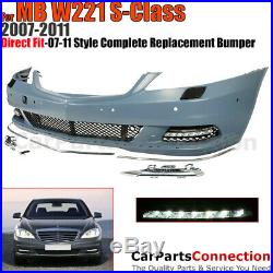Front Bumper Complete MB S Class W221 2007-2011 Body Kit Fascia Trim witho Sport