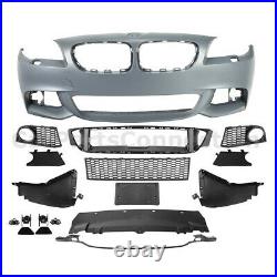 Front Bumper Cover Gray M Sport Style Kit For 11-13 BMW 5 Series F10 Without PDC
