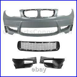 Front Bumper Cover Kit 1M Style For BMW 1 Series 08-13 E82 E88 128 135 Air Ducts