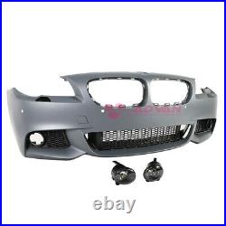 Front Bumper Cover With PDC M Sport Style Fog Lights For BMW 5-Series 11-13 F10