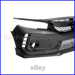 Front Bumper Cover for Honda Civic Coupe Sedan Type-R Style with Painted Grille
