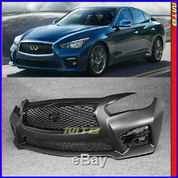 Front Bumper Kit Red Sport 400 Style with Grille For 14-17 Infiniti Q50 / Hybrid