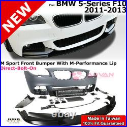 Front Bumper M Sport Style M-Performance Lip Kit For BMW 5-Series 11-13 F10