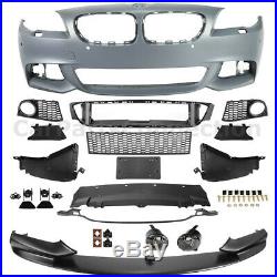 Front Bumper M Sport Style M-Performance Lip PDC For BMW 5-Series 11-13 F10