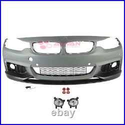 Front Lip Performance Style Bumper PDC Holes Fog Lights For BMW 14-20 F32 F36
