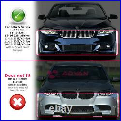 Front Lip Spoiler For BMW 5 Series Sedan 11-16 MP Style Gloss Black Lower Insert