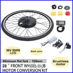 Front Wheel Electric Bike Conversion Kit LCD E-Bike Conversion Kit 28 36V 500W New