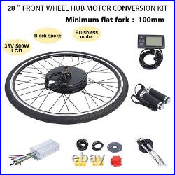 Front Wheel Electric Bike Conversion Kit LCD E-Bike Conversion Kit 28 36V 500W New