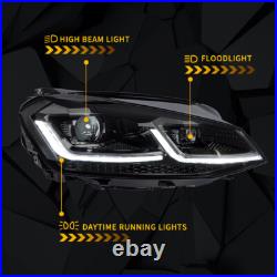 Full LED Double Beam Projector Headlight WithDRL For VW Golf VII MK7 2013-2016 Full LED Double Beam Projector Headlight WithDRL For VW Golf VII MK7 2013-2016