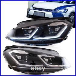 Full LED Dual Beam Projector Headlights WithDRL for VW Golf VII MK7 2013-2017 Pair Full LED Dual Beam Projector Headlights WithDRL for VW Golf VII MK7 2013-2017 Pair