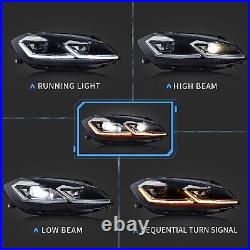 Full LED Dual Beam Projector Headlights WithDRL for VW Golf VII MK7 2013-2017 Pair