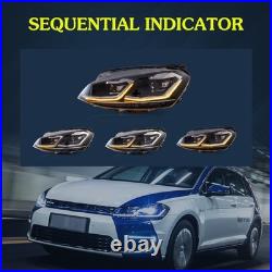Full LED Dual Beam Projector Headlights WithDRL for VW Golf VII MK7 2013-2017 Pair Full LED Dual Beam Projector Headlights WithDRL for VW Golf VII MK7 2013-2017 Pair