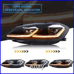 Full-LED Dual Beam Projector Headlights WithDRL for VW Golf VII MK7 2013-2017 Pair Full-LED Dual Beam Projector Headlights WithDRL for VW Golf VII MK7 2013-2017 Pair